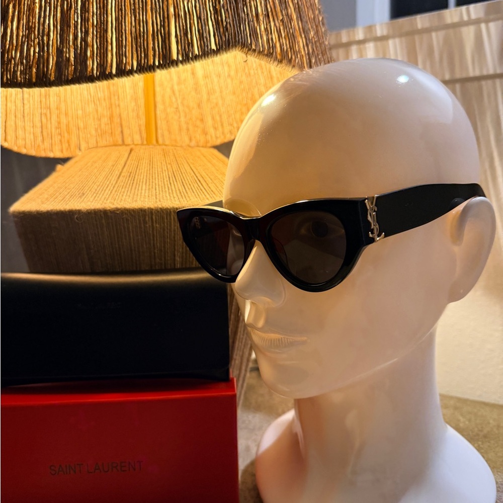 Saint Laurent Black Sunglasses with Silver Detail